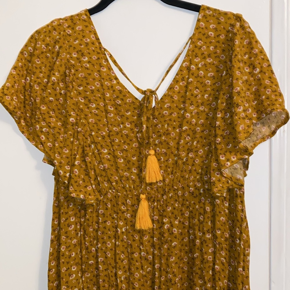 GIGIO boho mustard floral print dress - Picture 10 of 11